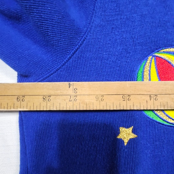 CST Sport Blue Hot Air‎ Balloon Embroidered Button Up Cardigan Sweater 2X - Picture 6 of 11